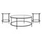 Flash Furniture 3 Piece Round Glass Table Set-Matte Black Frame NAN-CEK-21750-BK-GG - alternate 9